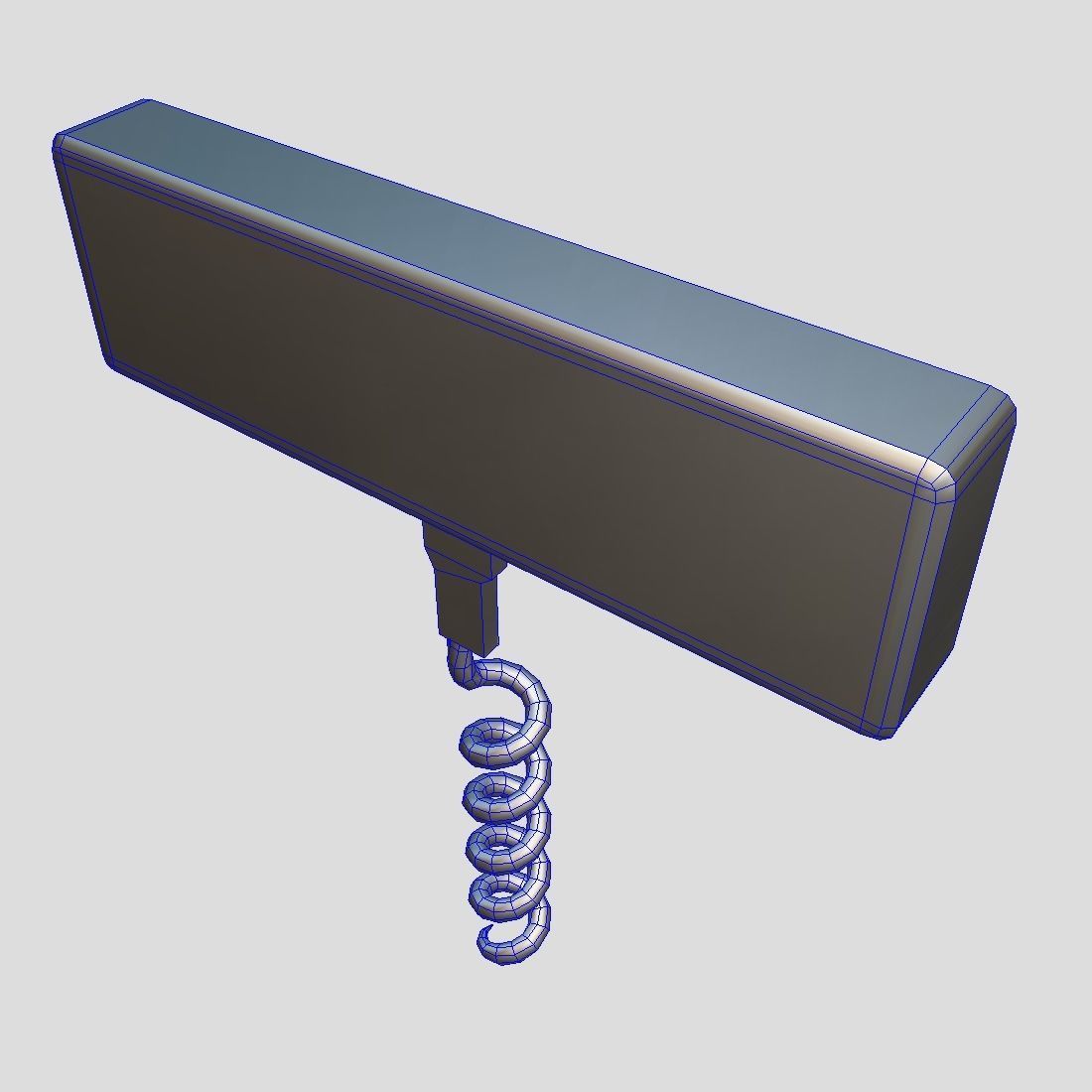 Corkscrew 3 bottle opener with spiral Low-poly 3D model_5