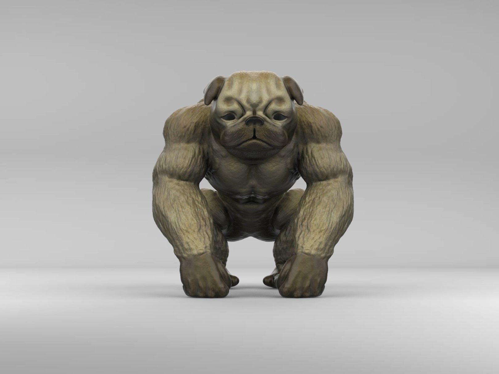 King Pug Pugorilla 3D print model_2