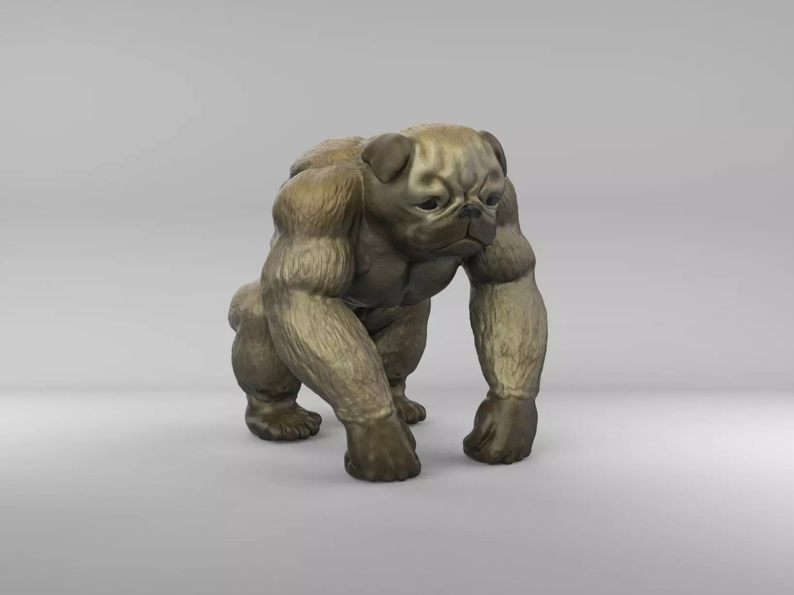 King Pug Pugorilla 3D print model_0