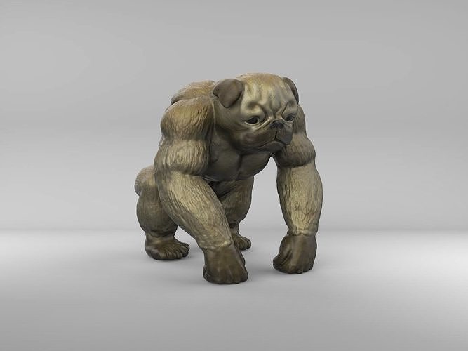 King Pug Pugorilla 3D print model
