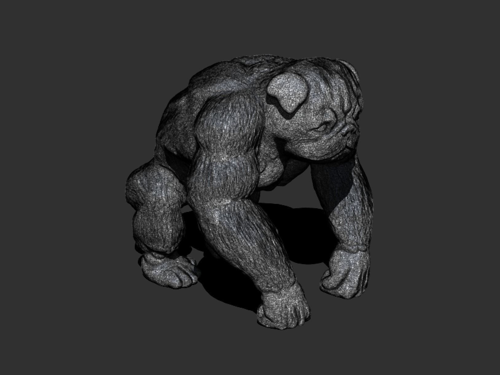 King Pug Pugorilla 3D print model_4