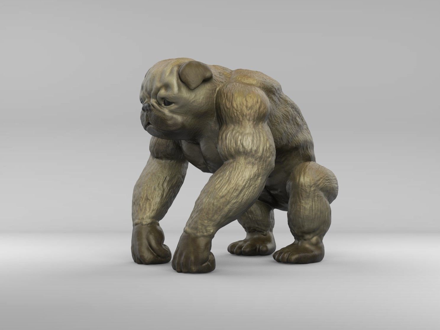 King Pug Pugorilla 3D print model_1