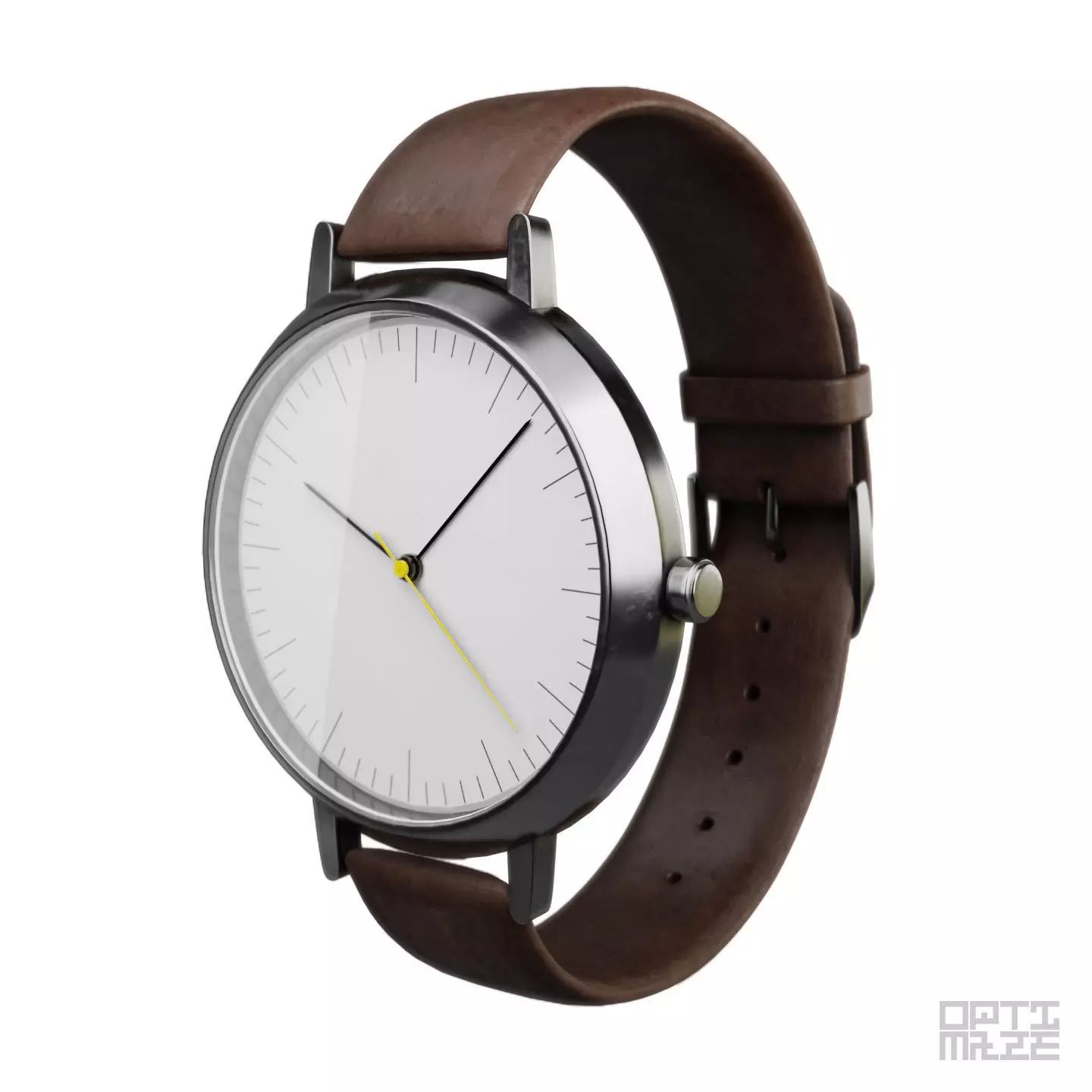 Dial Watch Low-poly 3D model