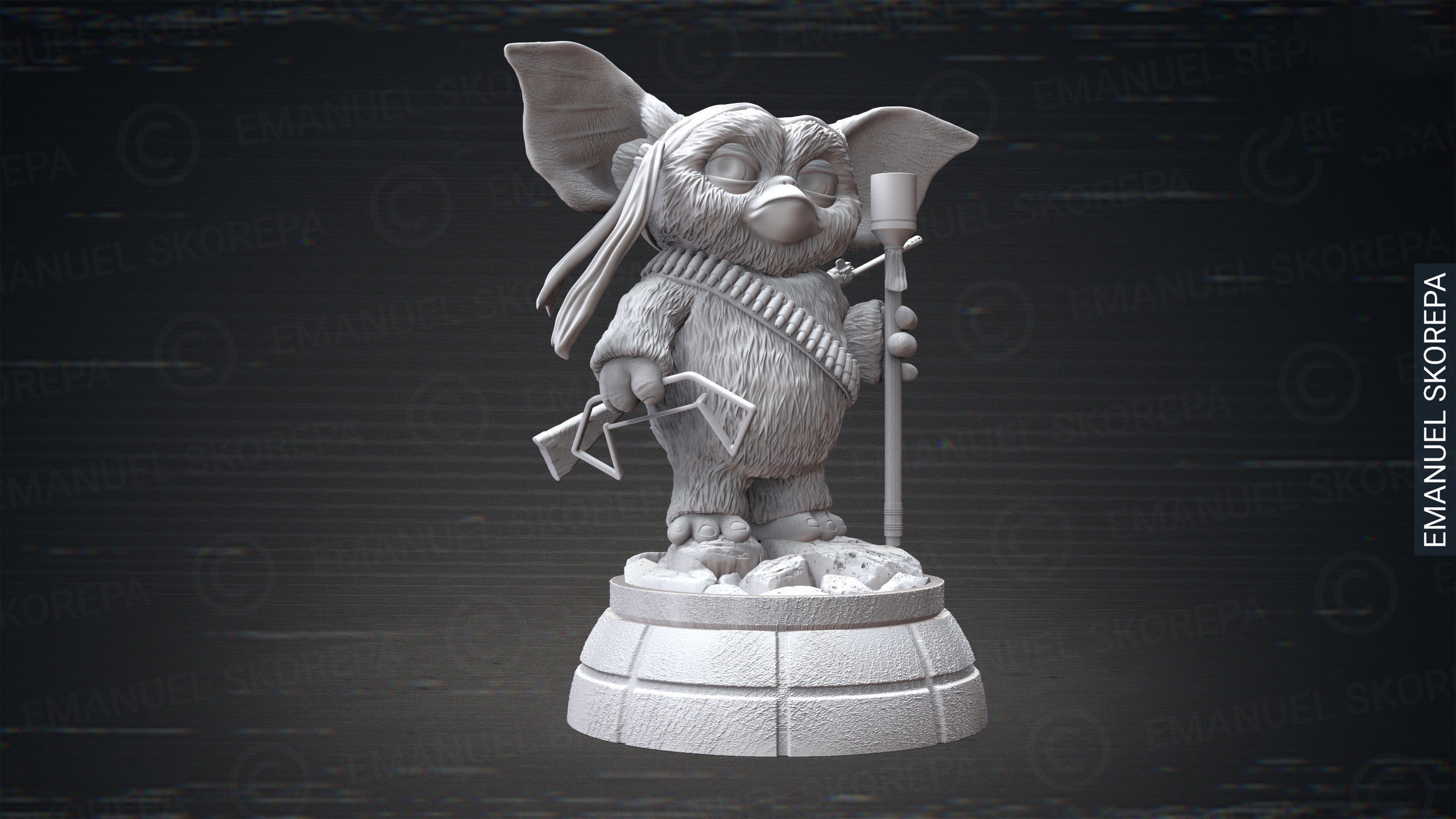 Gizmo Rambo 3D Print 3D print model_1