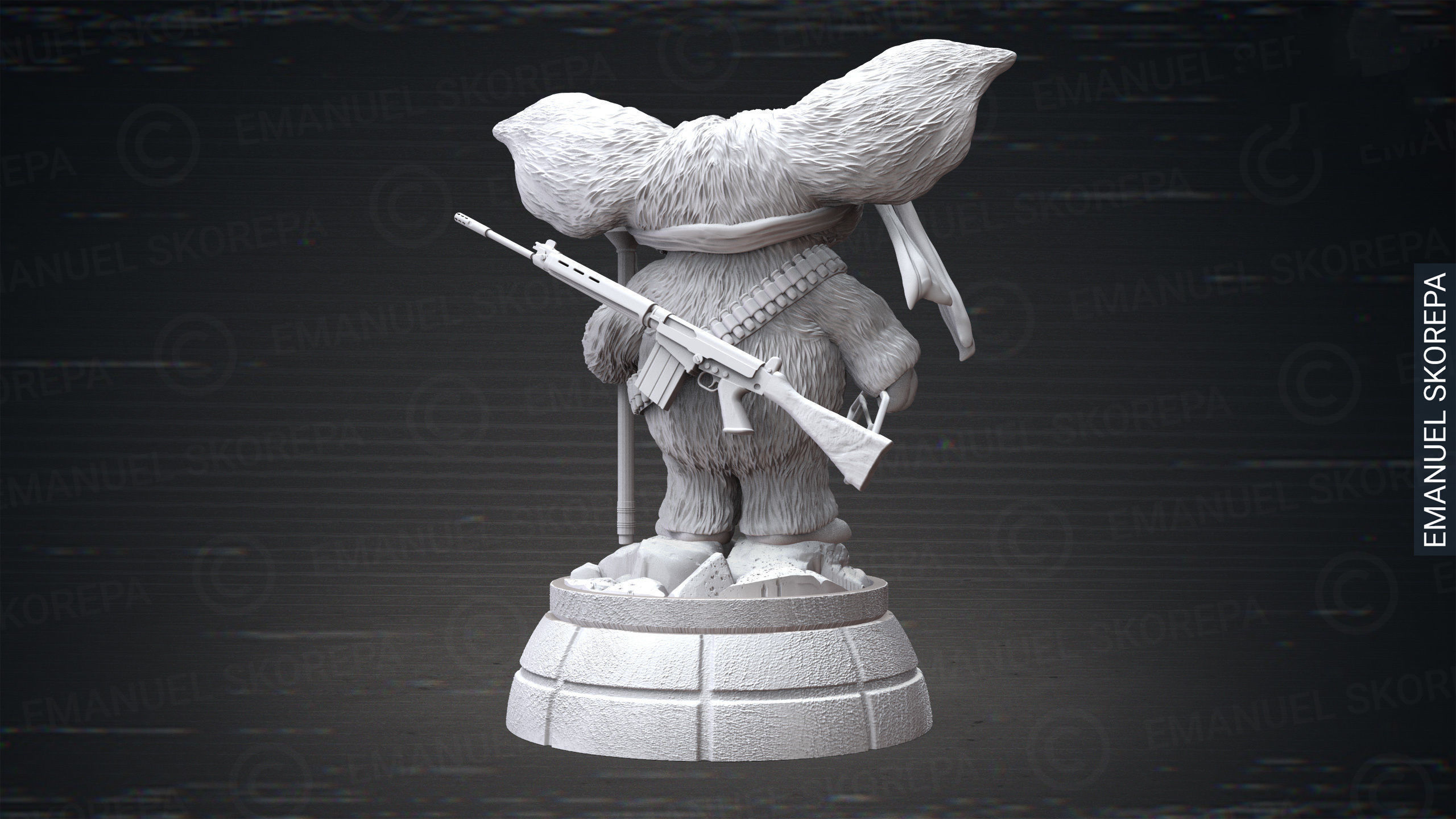 Gizmo Rambo 3D Print 3D print model_3