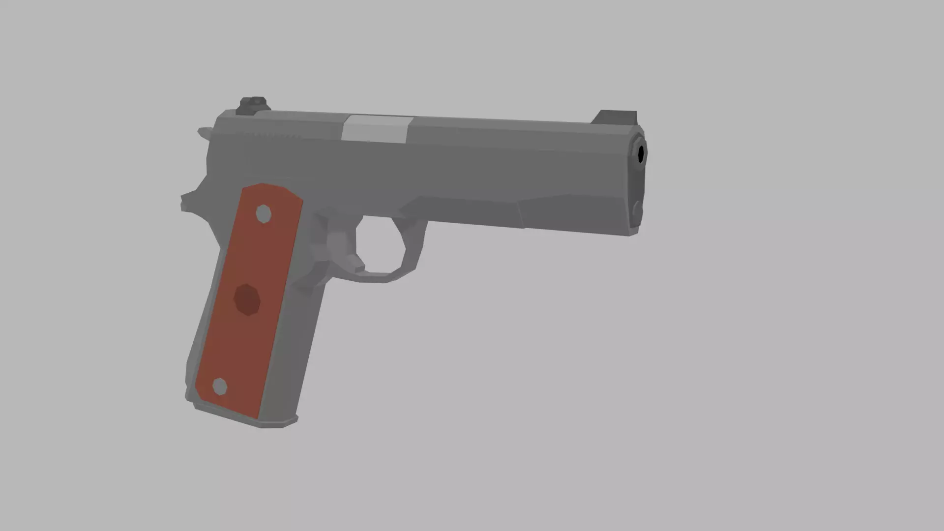 Low Poly Colt  m1911 Low-poly 3D model_0