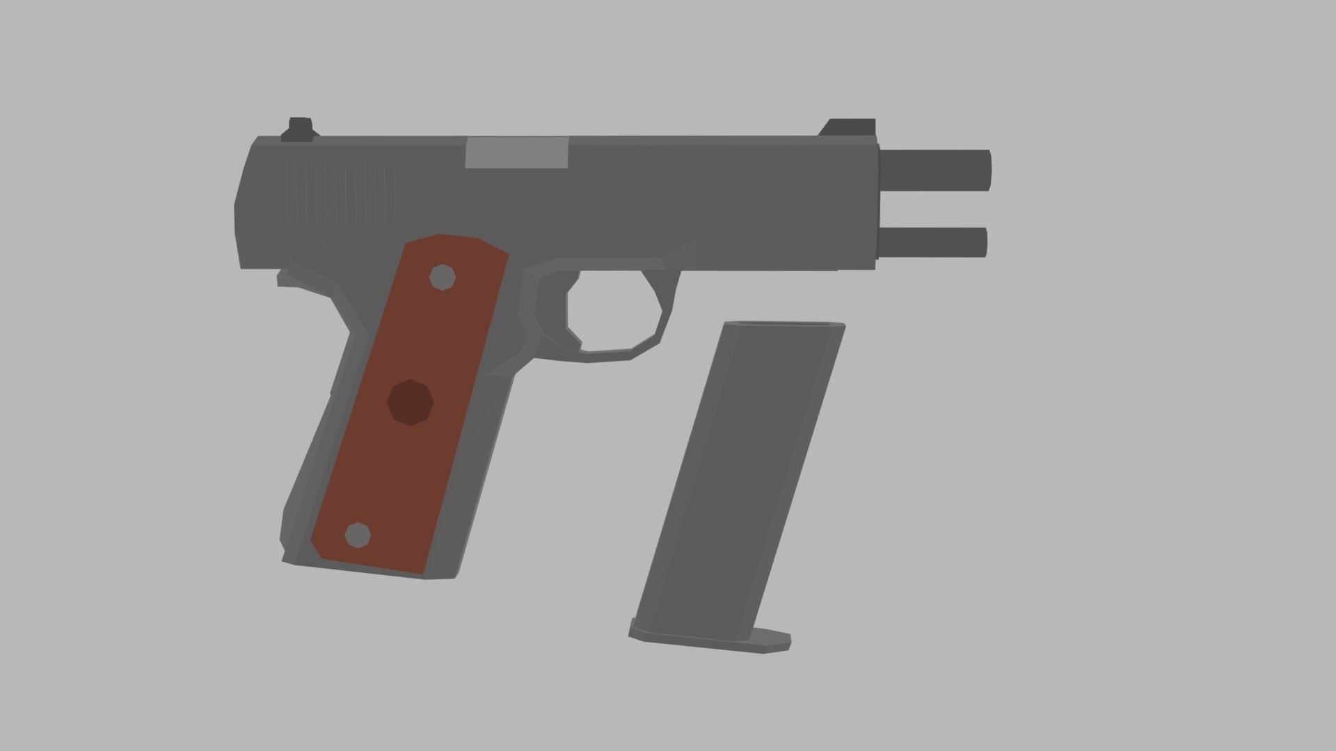 Low Poly Colt  m1911 Low-poly 3D model_3