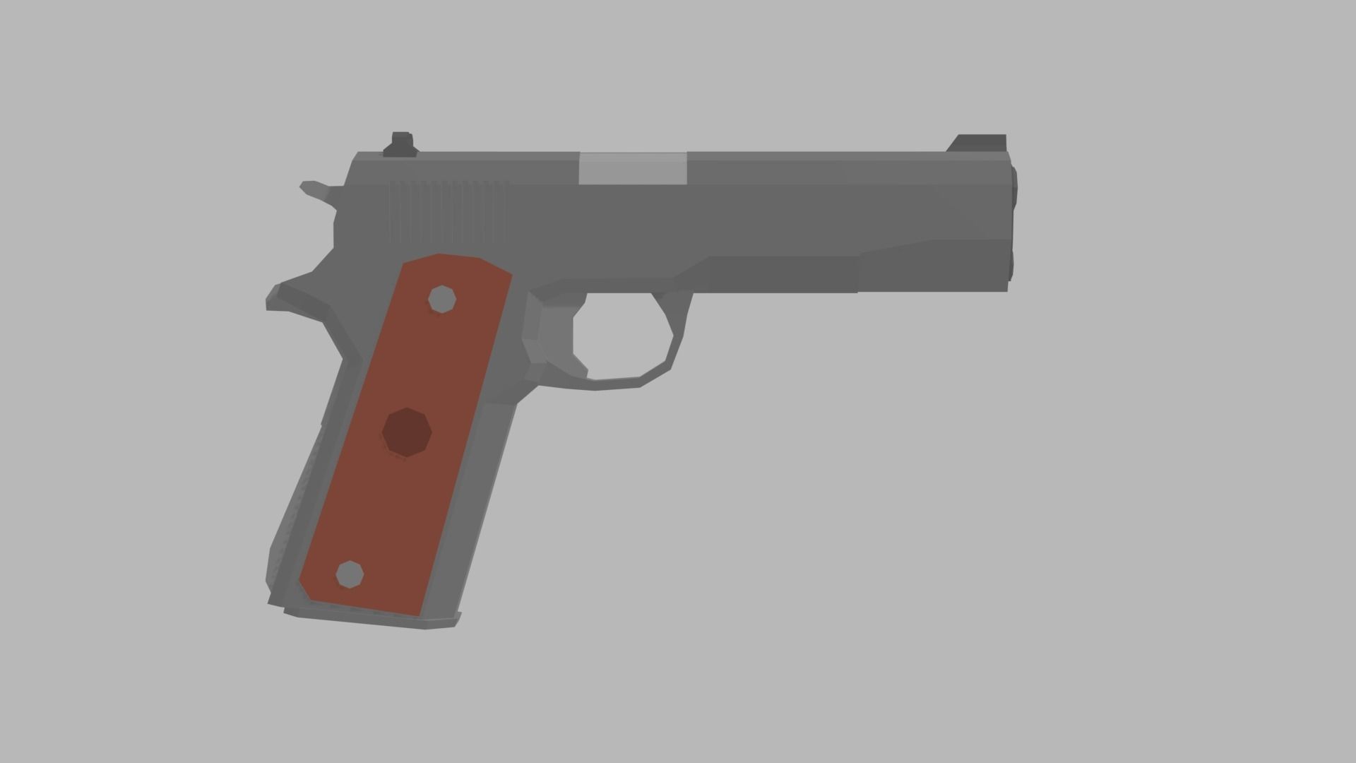 Low Poly Colt  m1911 Low-poly 3D model_2