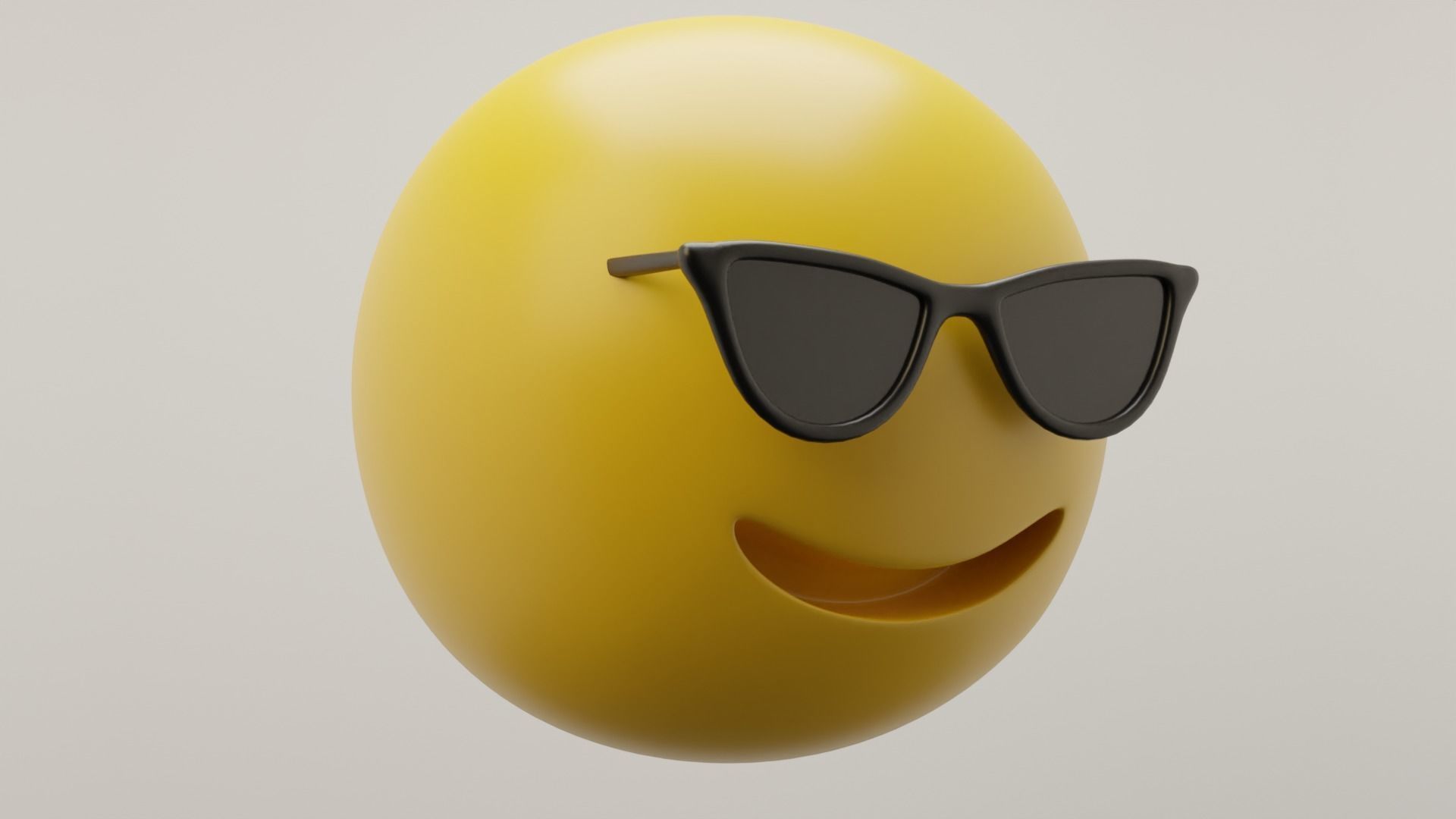 Sunglasses Emoji 3D model_1