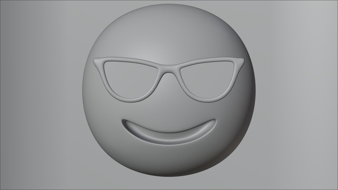 Sunglasses Emoji 3D model_4