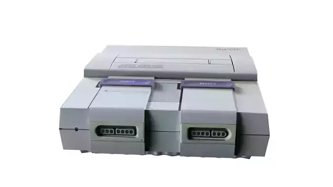 Low-Poly SNES nintendo classic console Low-poly 3D model