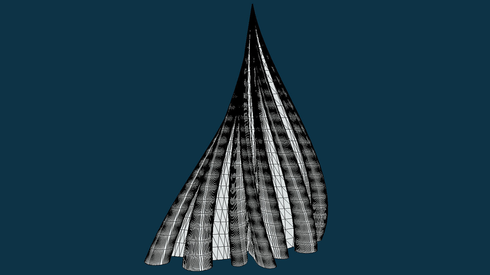 Tube Building Alien Windows 3D model_6