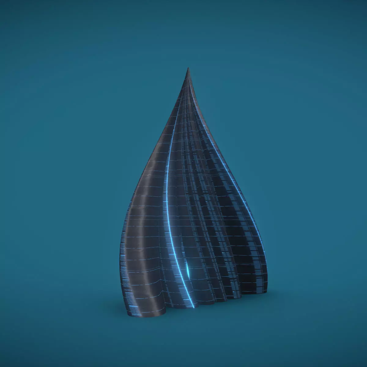 Tube Building Alien Windows 3D model_0