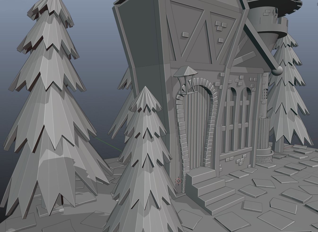  Witchs castle Low-poly 3D model_3