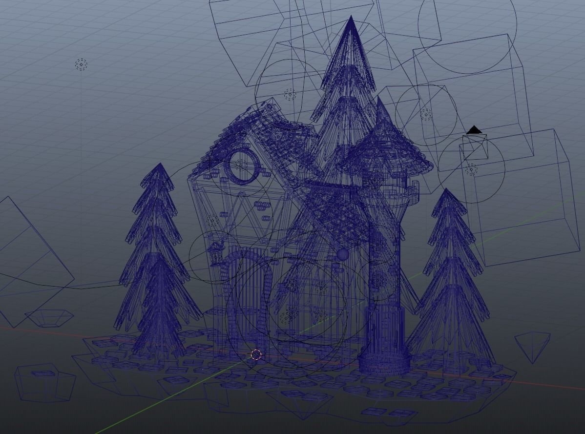  Witchs castle Low-poly 3D model_5