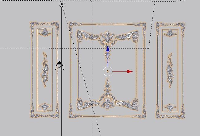 Plaster decorative frame 3D model 01 3D model_6