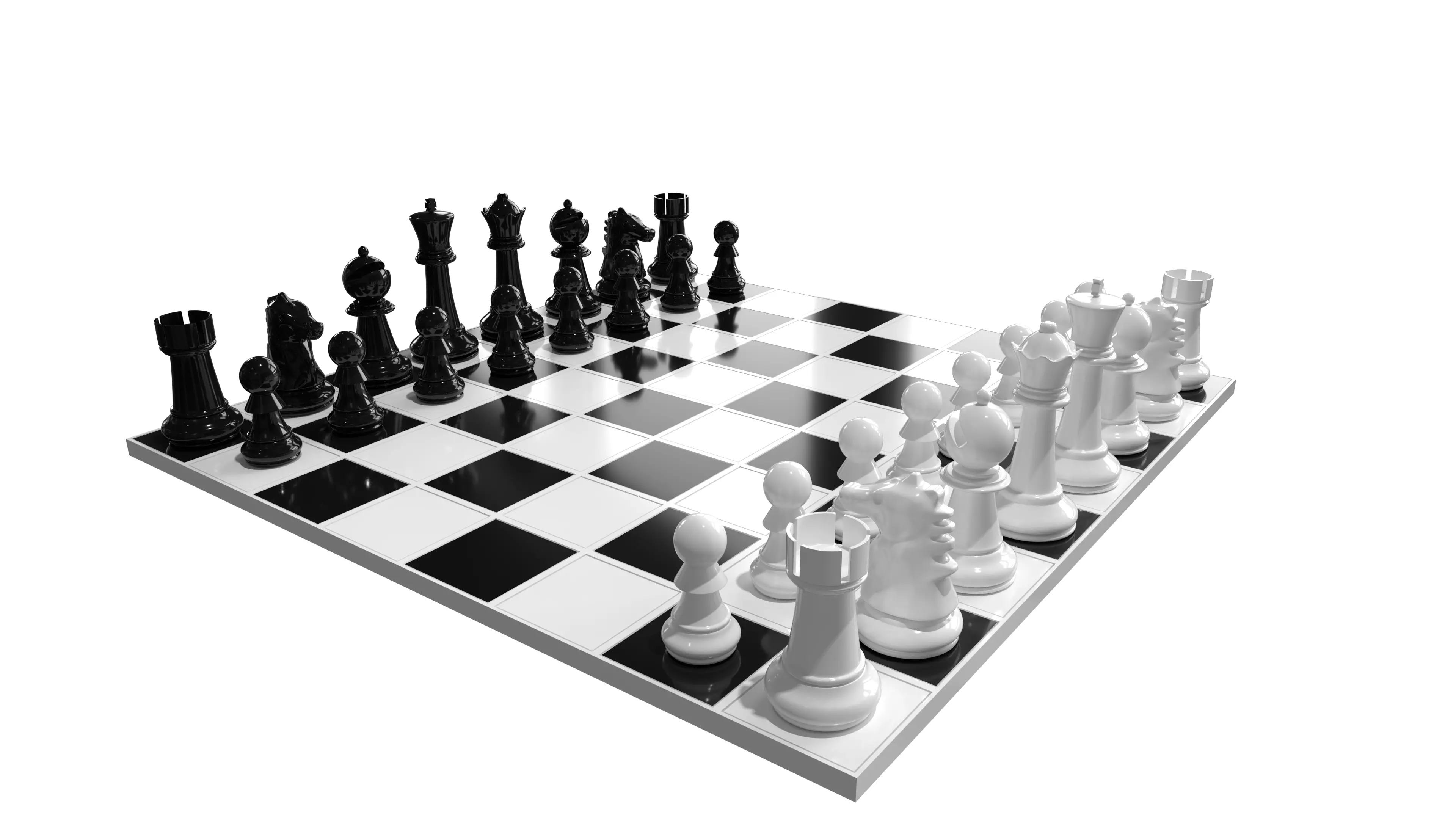Chess Board 3D model_0