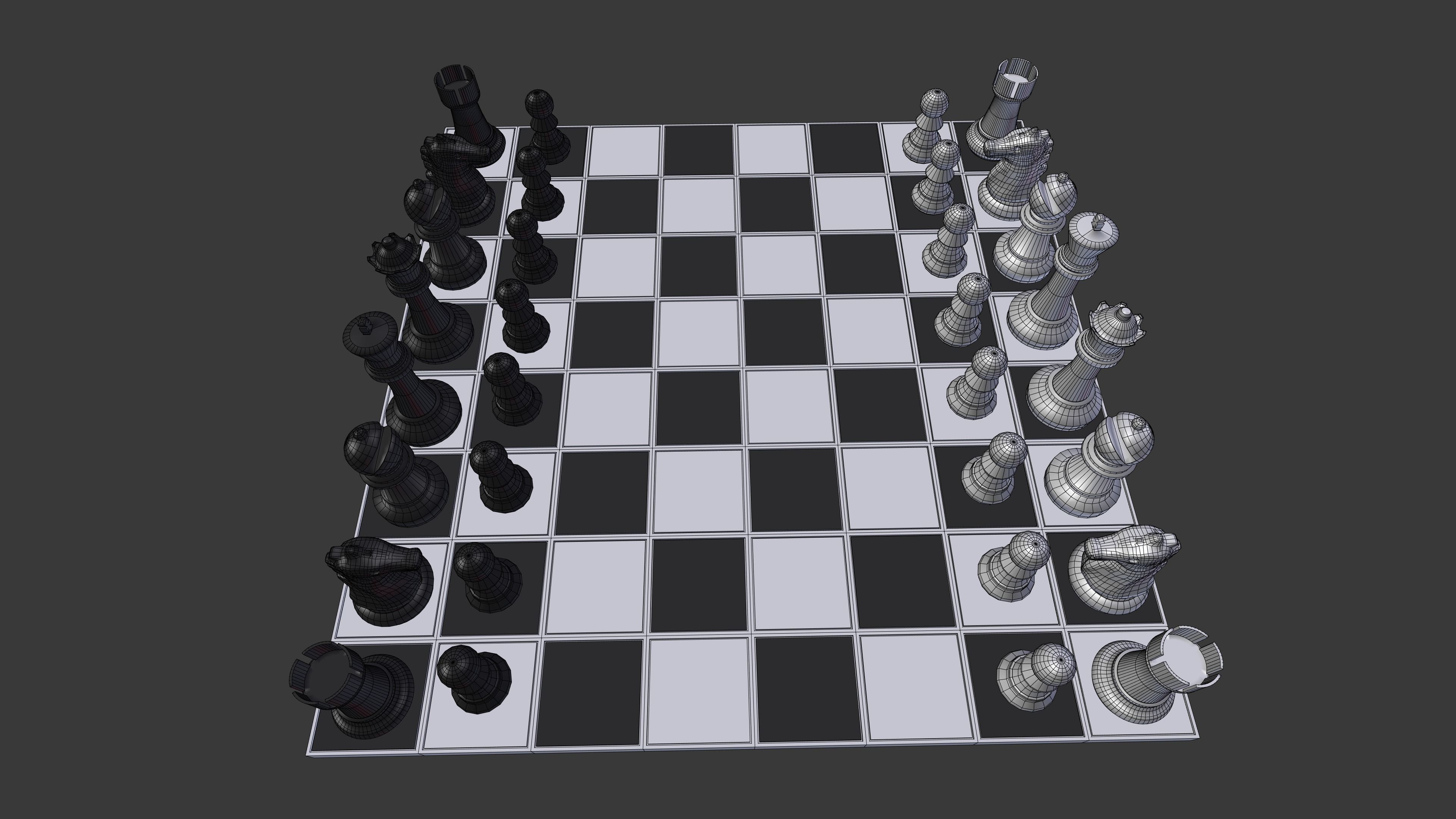 Chess Board 3D model_6