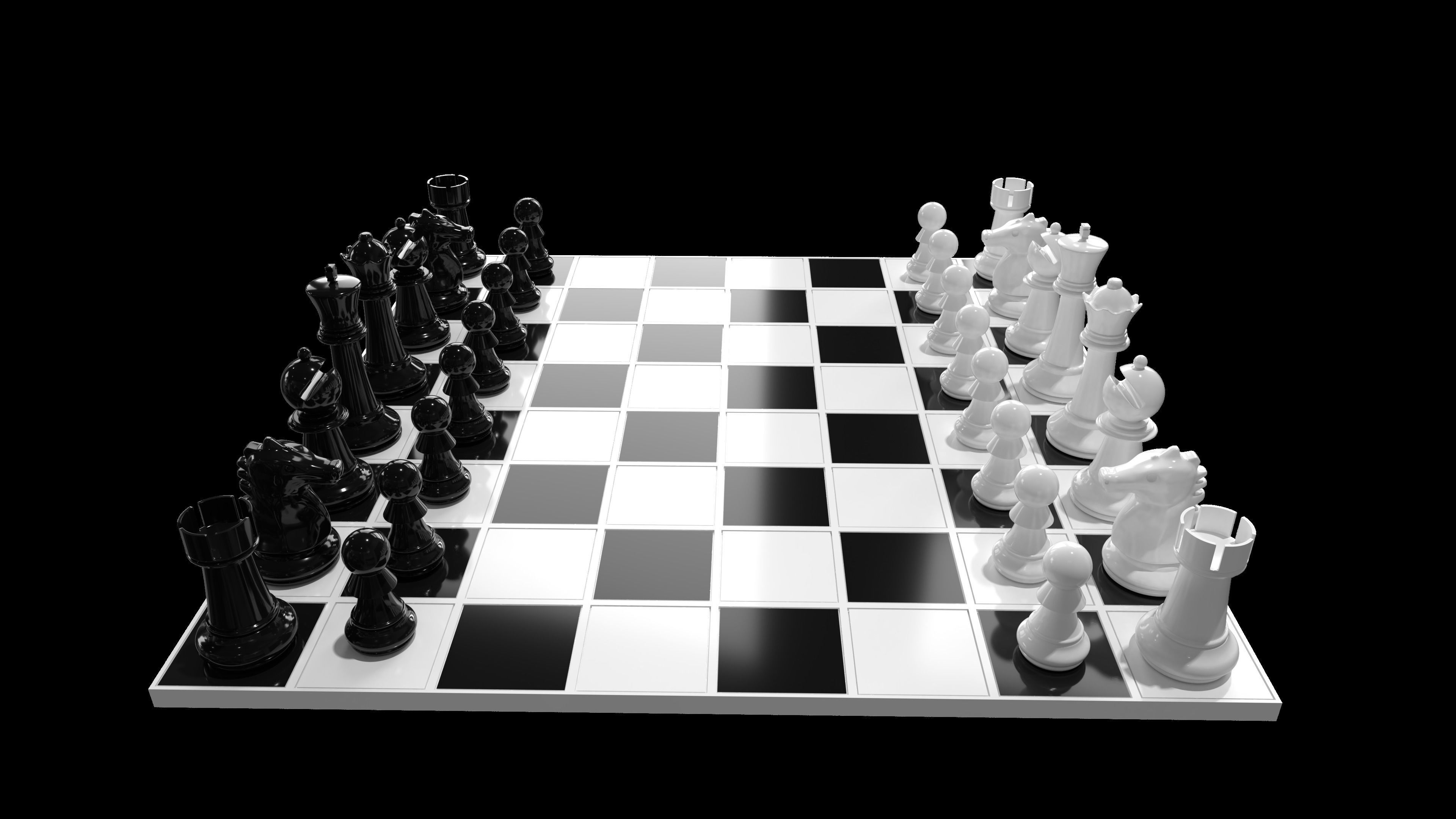 Chess Board 3D model_1