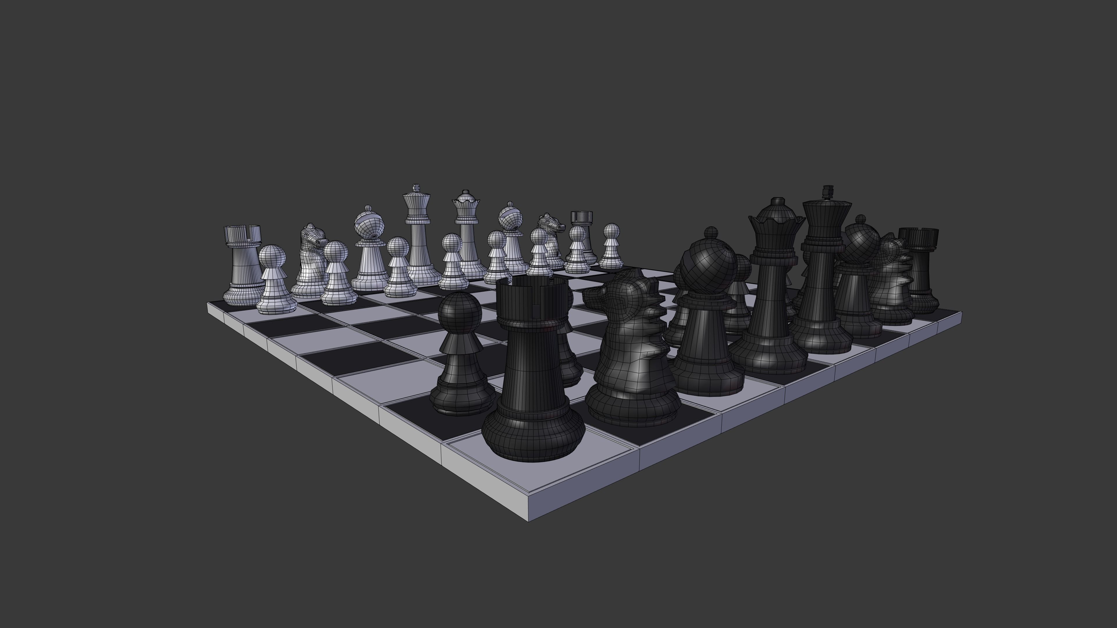 Chess Board 3D model_5