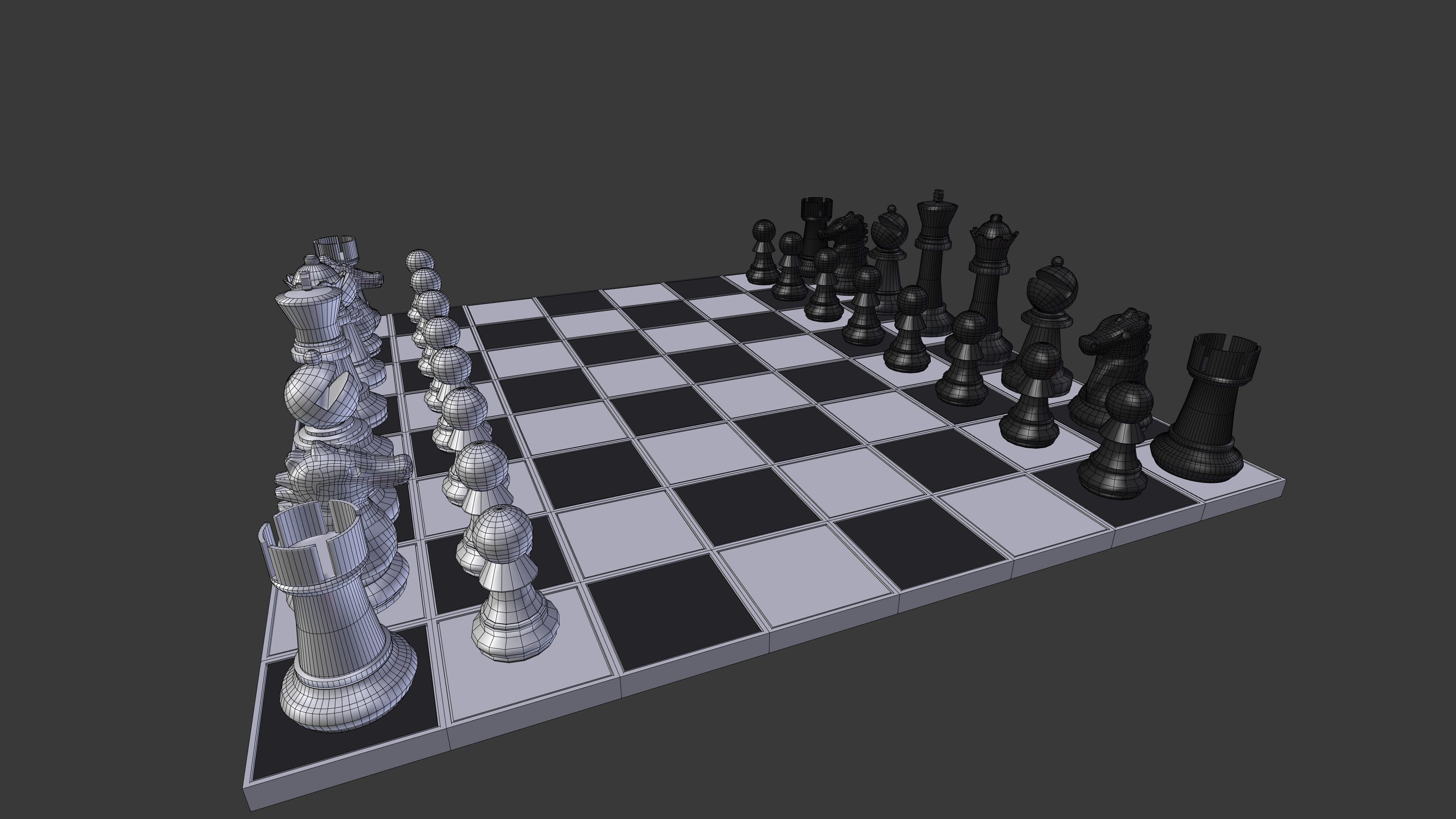 Chess Board 3D model_4