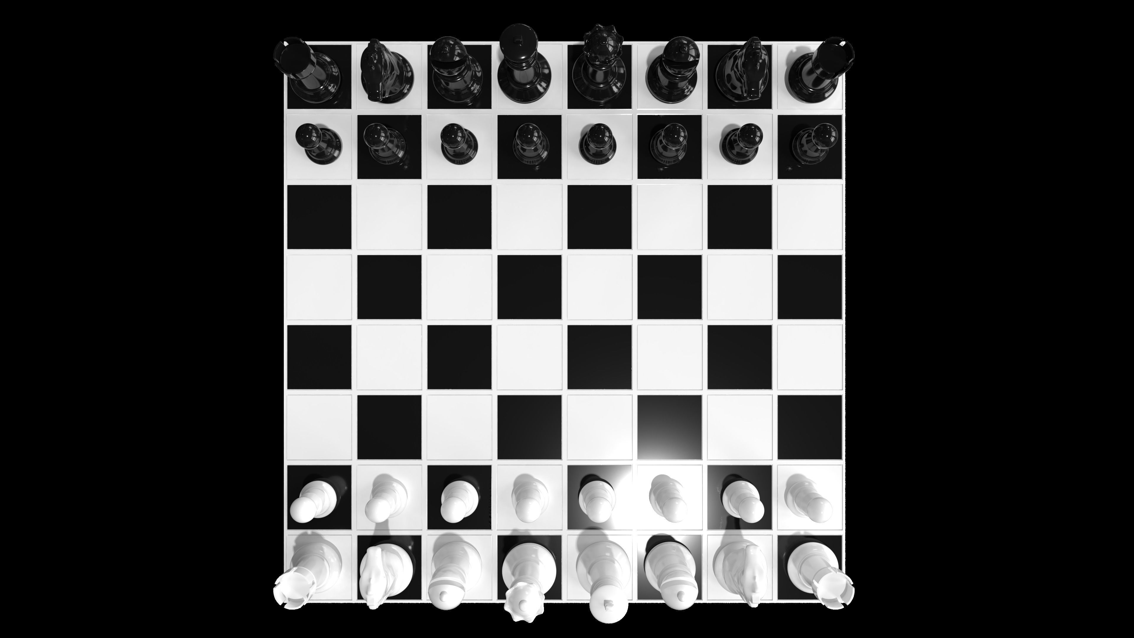 Chess Board 3D model_3