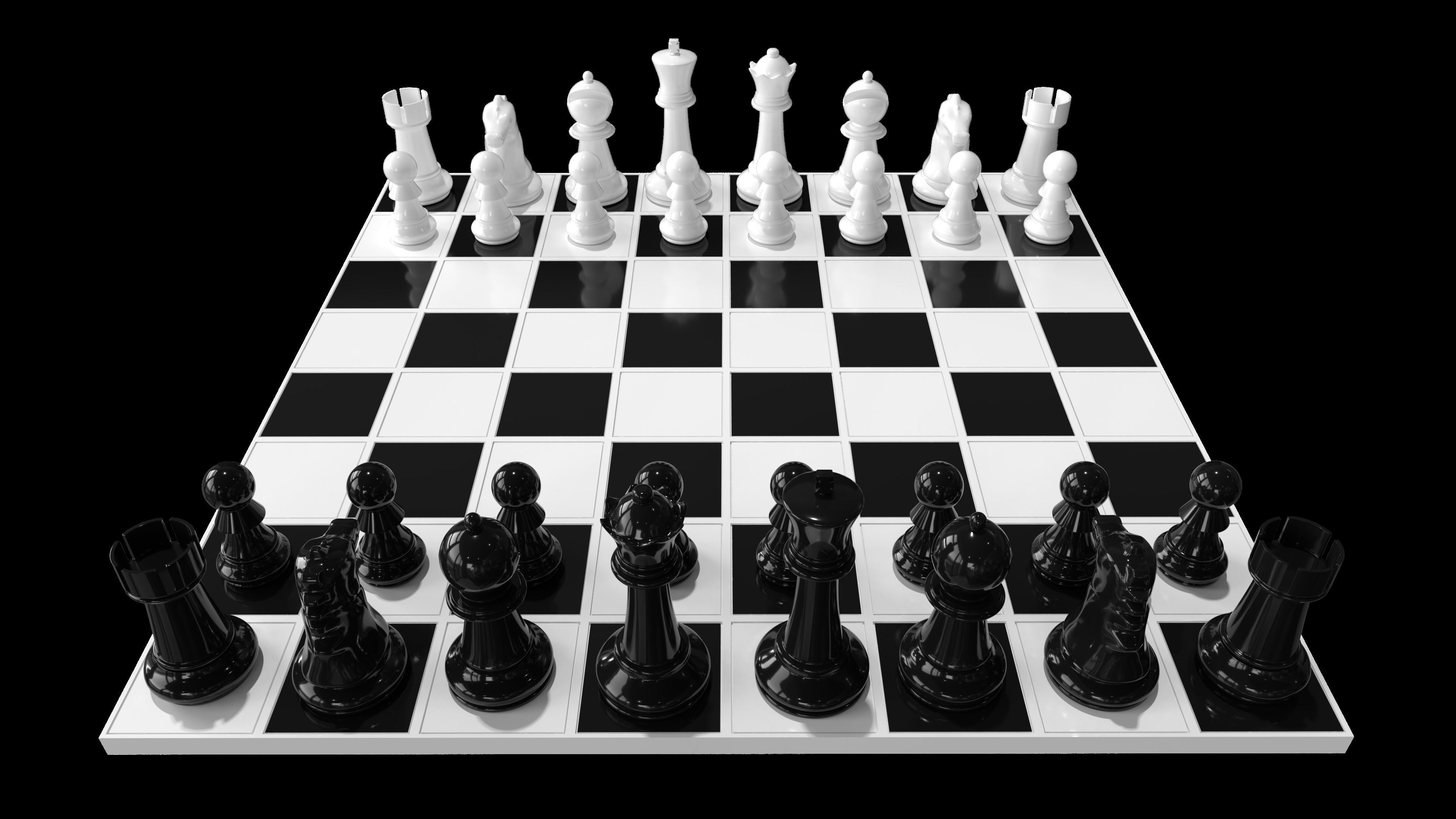 Chess Board 3D model_2
