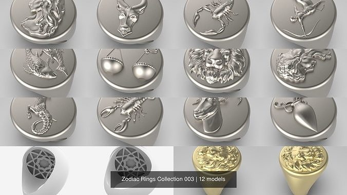 Zodiac Rings Collection 003 
