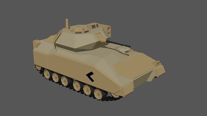 Low Poly Bradley M2 Low-poly 3D model