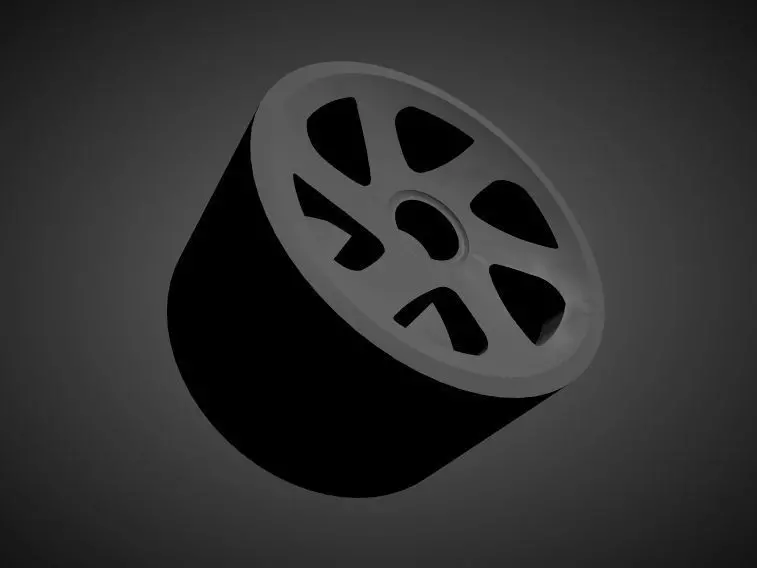 JNC 032 rims with Brakes and tires for Hot Wheels 3D print model_0