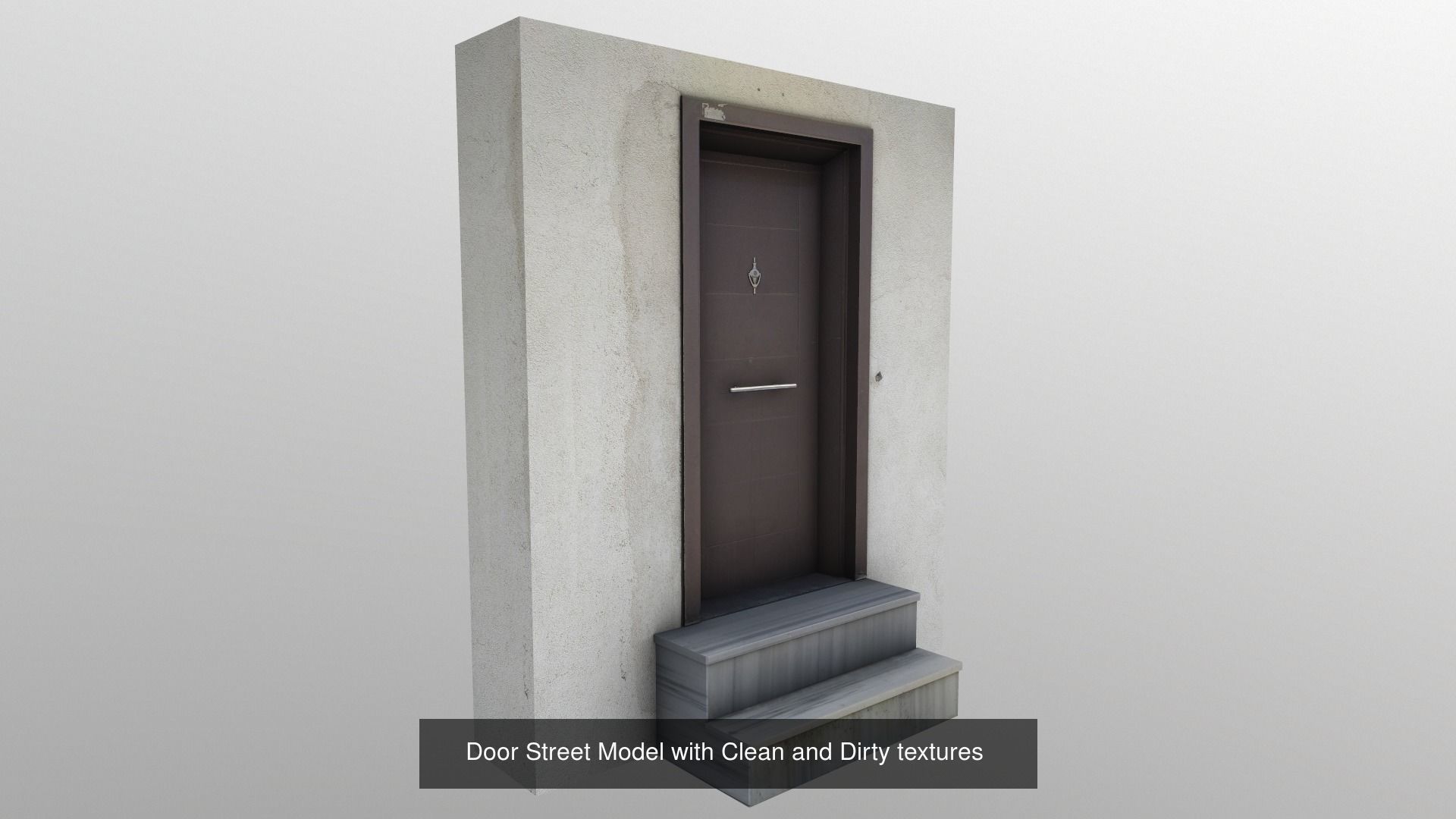 9 Street Doors Clean And Dirty Textures 3D Model Collection_6