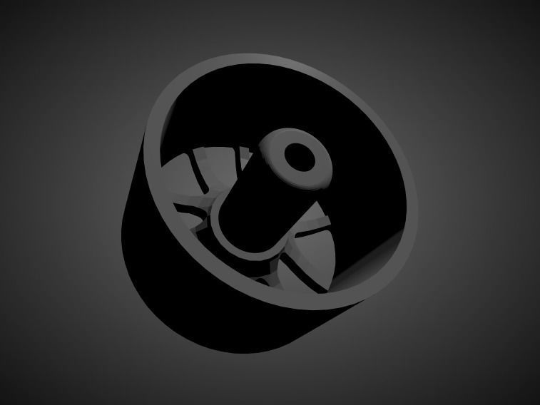 JNC 030 rims with Brakes and tires for Hot Wheels 3D print model_1