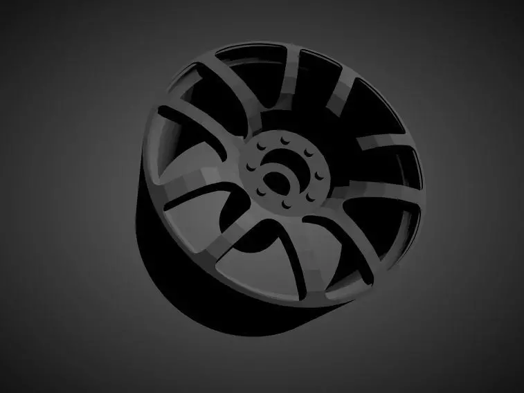 JNC 030 rims with Brakes and tires for Hot Wheels 3D print model_0