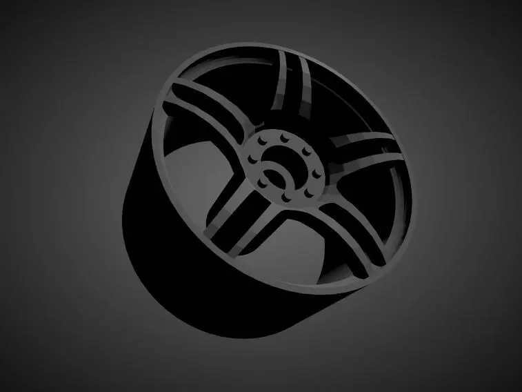 JNC 029 rims with Brakes and tires for Hot Wheels 3D print model_0