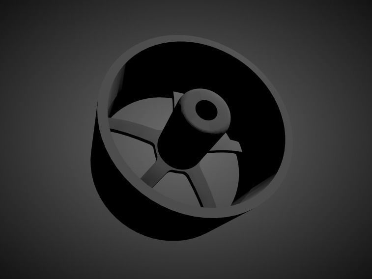 JNC 026 rims with Brakes and tires for Hot Wheels 3D print model_1