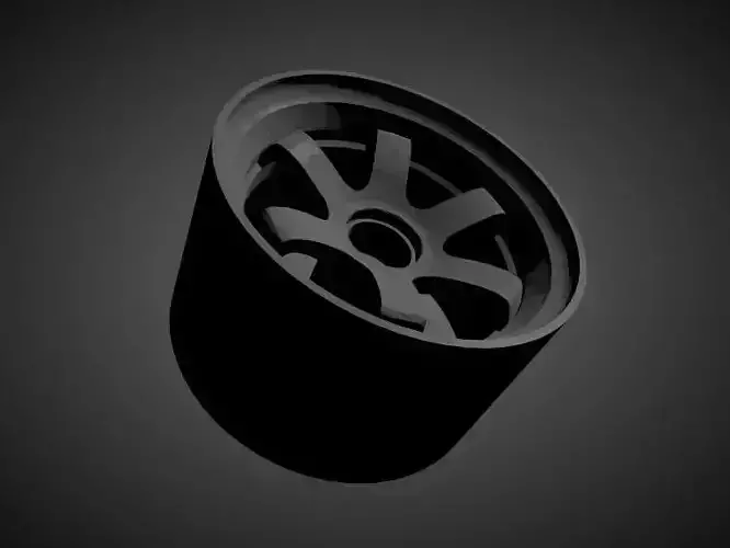 JNC 014 rims with Brakes and tires for Hot Wheels 3D print model