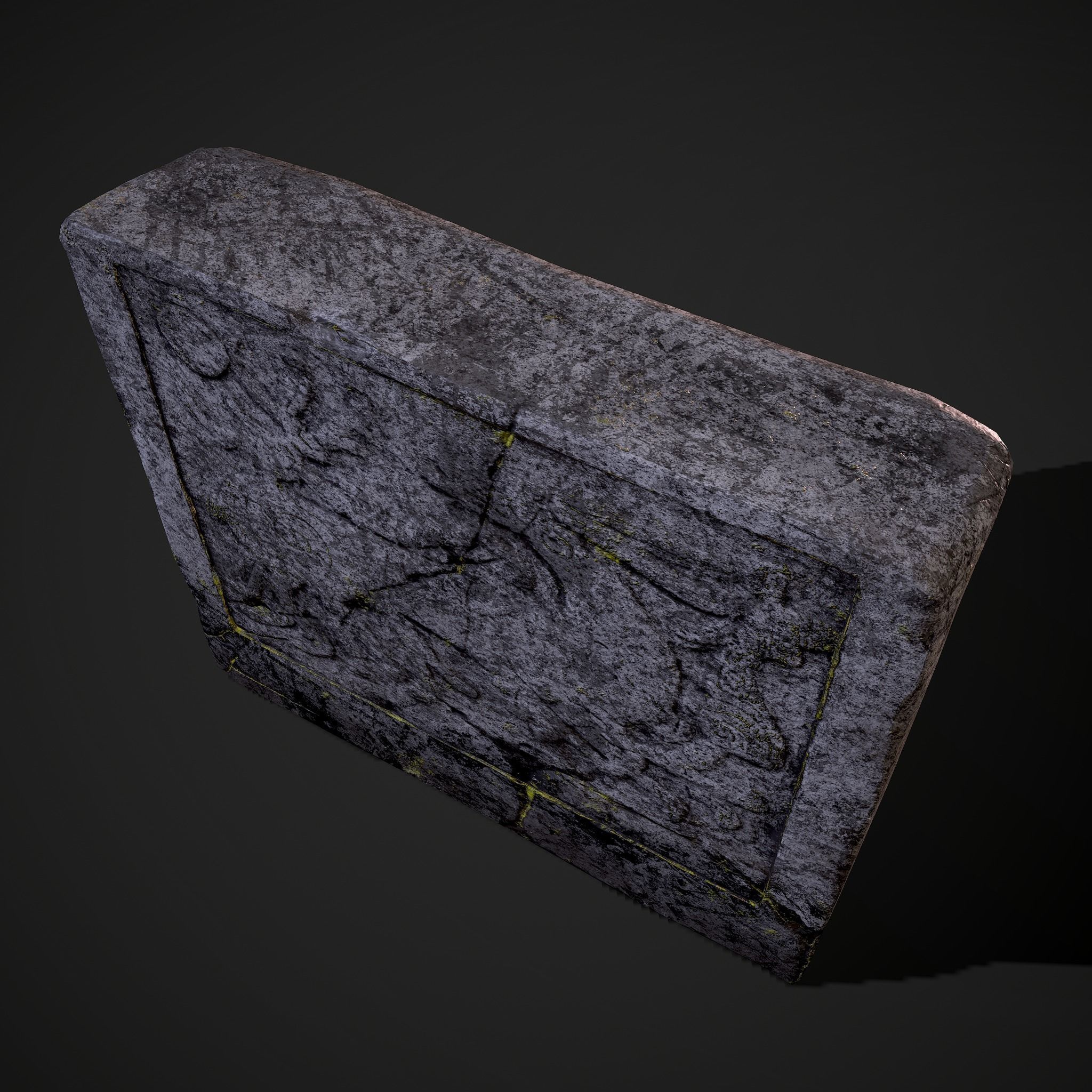 Grave Stone Version 2 Low-poly 3D model_20