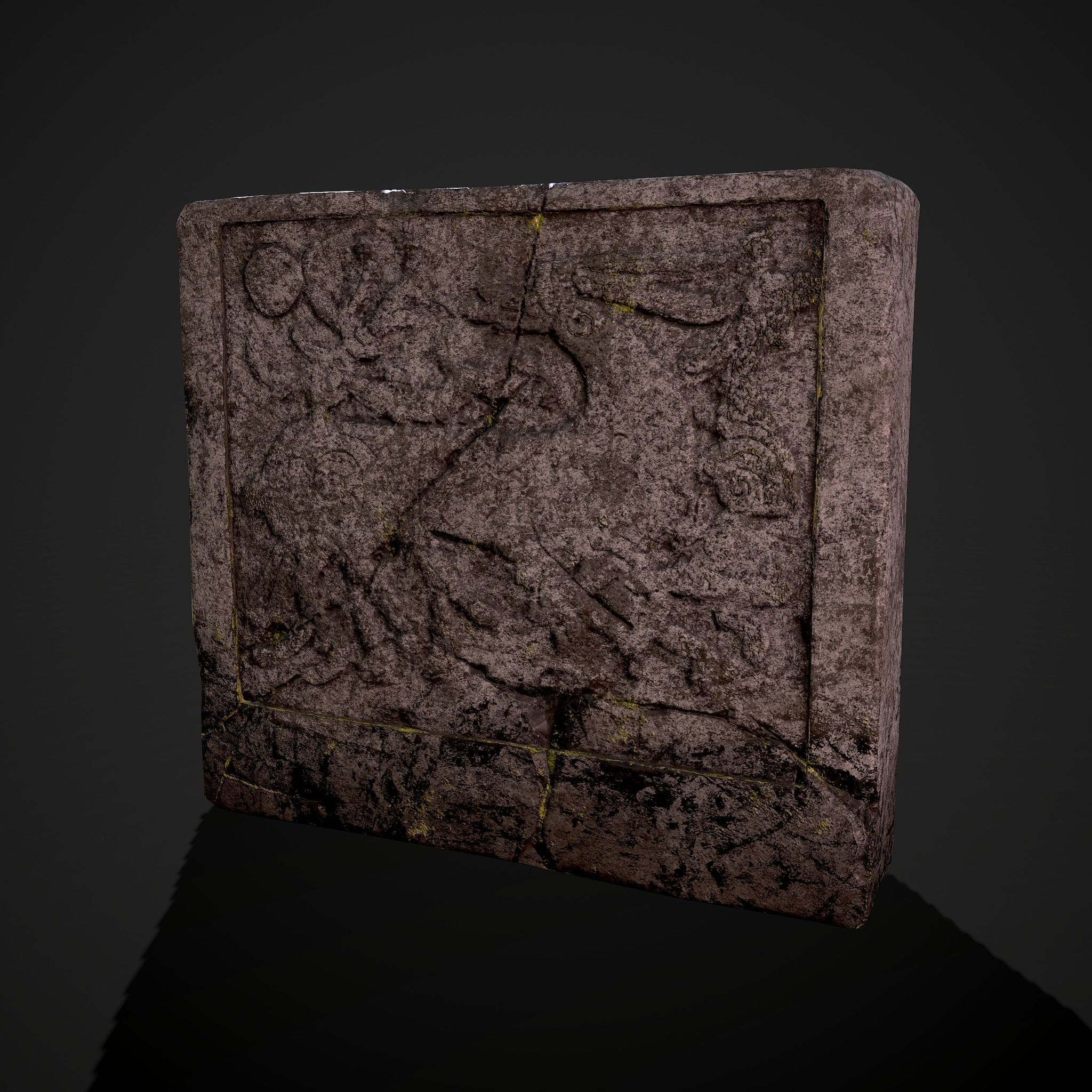 Grave Stone Version 2 Low-poly 3D model_11