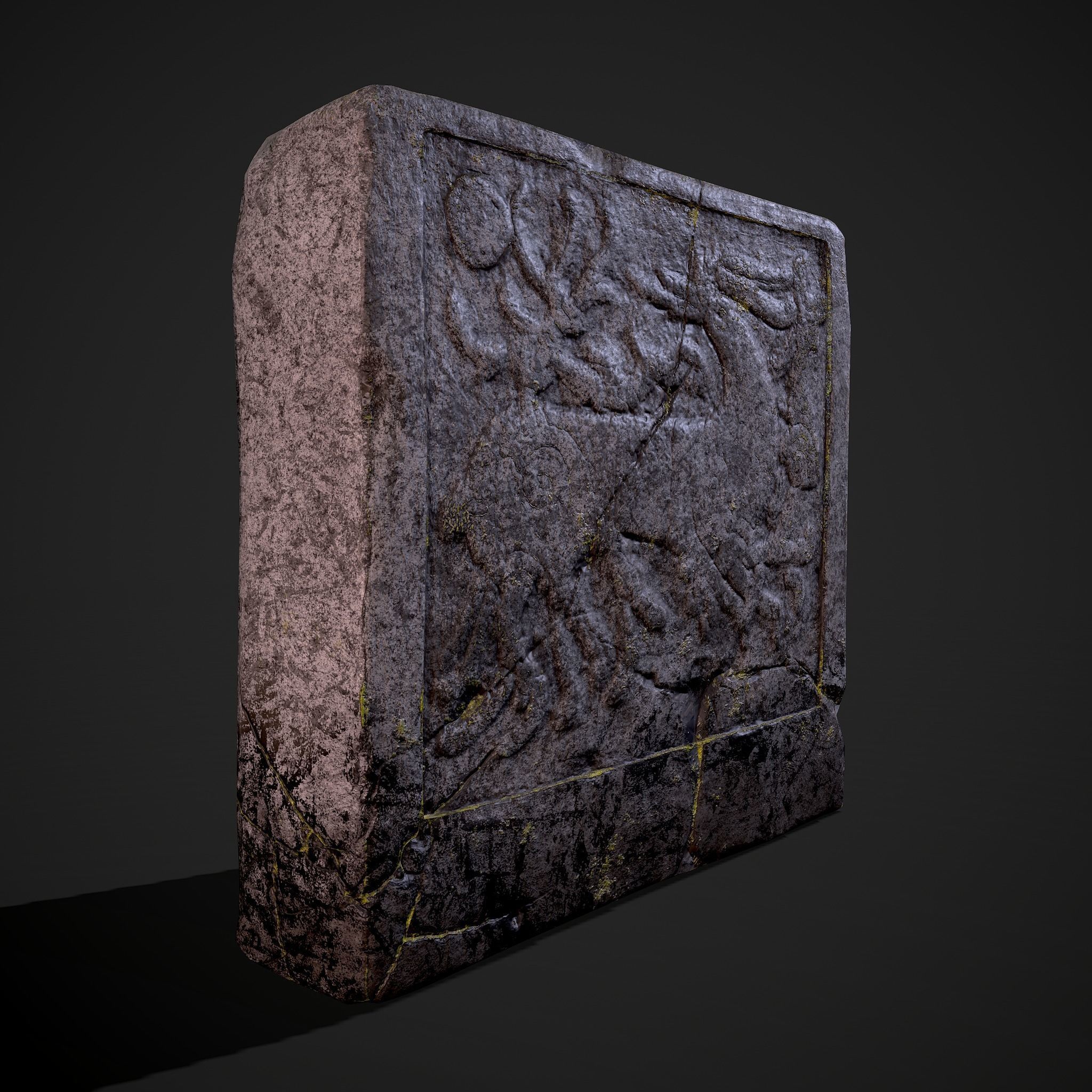 Grave Stone Version 2 Low-poly 3D model_34