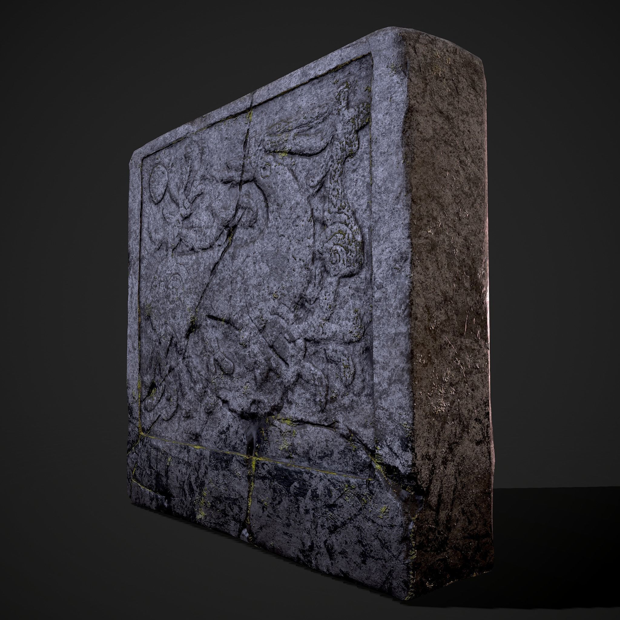 Grave Stone Version 2 Low-poly 3D model_25