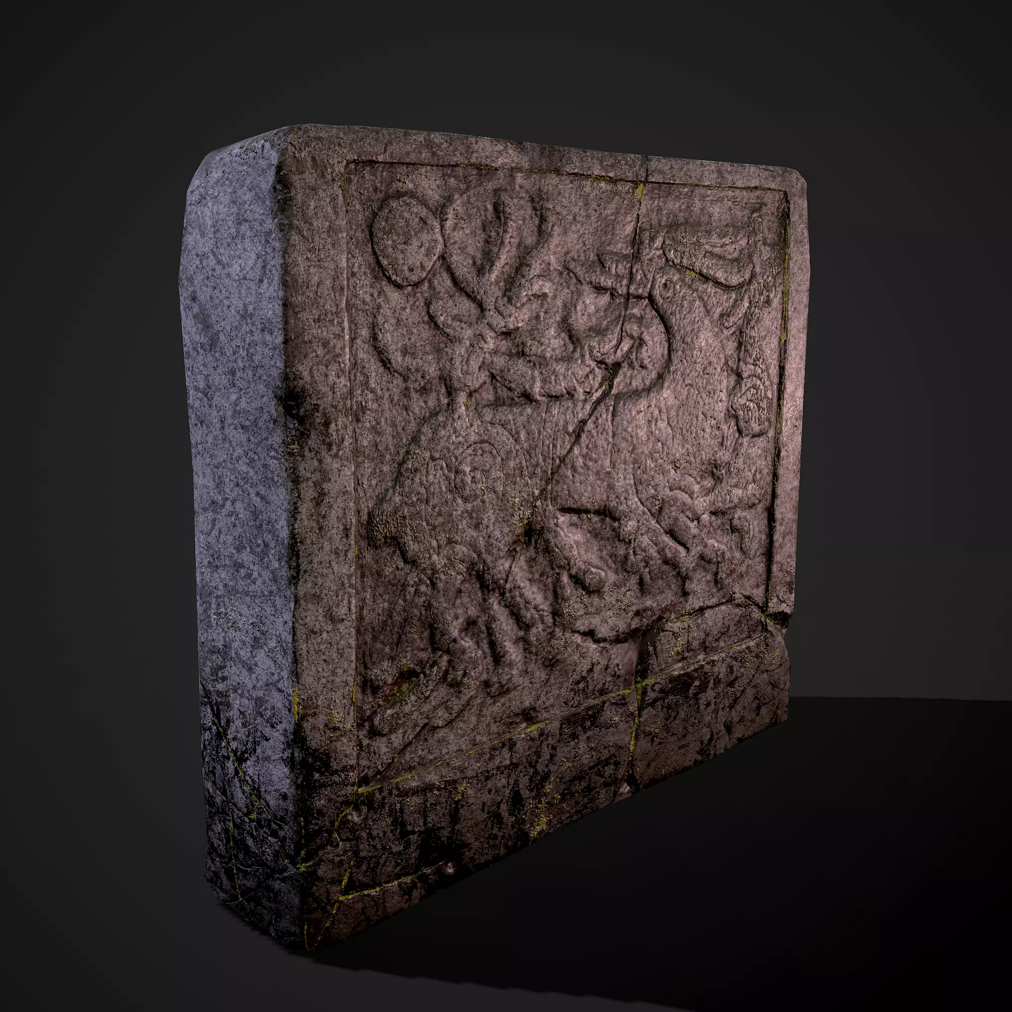 Grave Stone Version 2 Low-poly 3D model_0