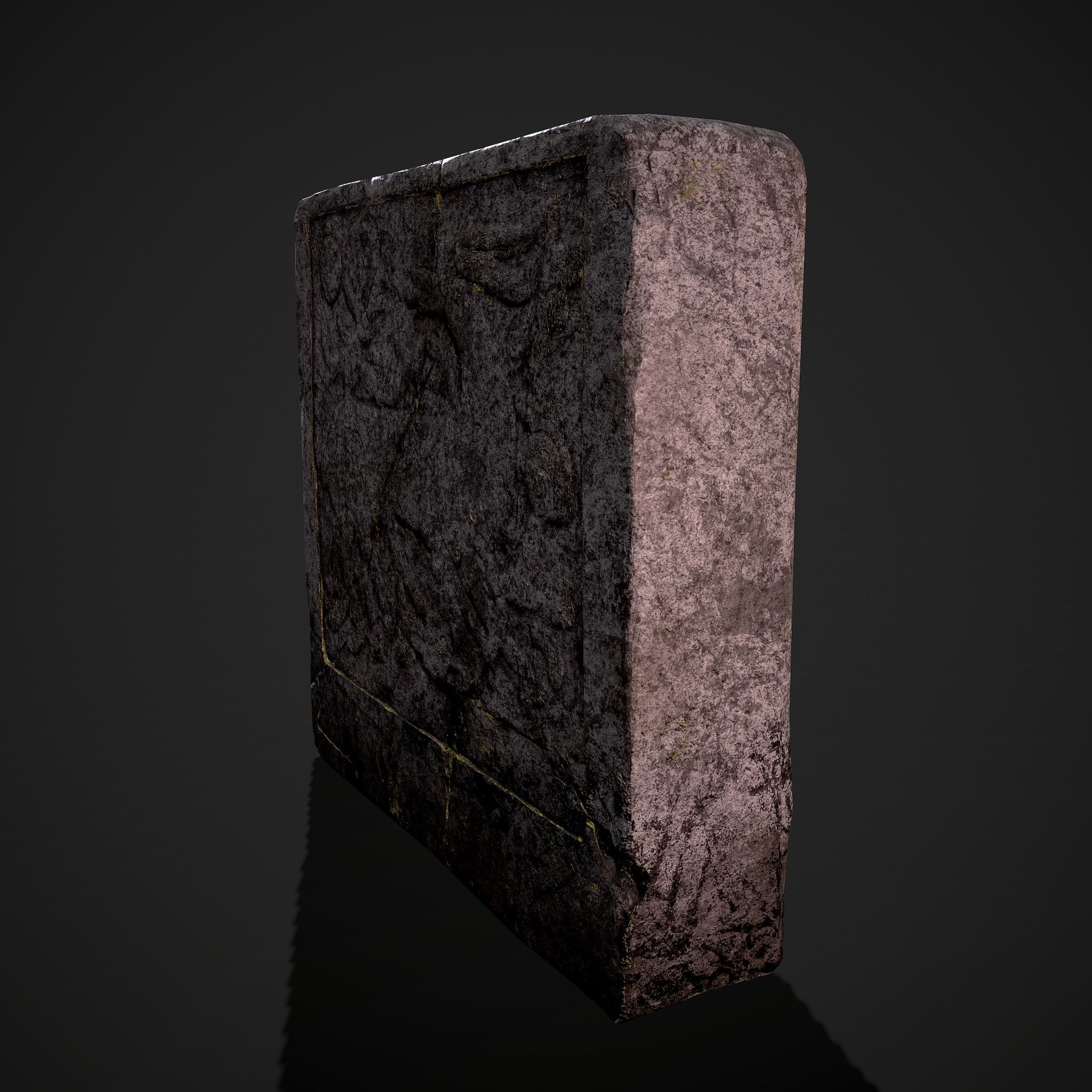 Grave Stone Version 2 Low-poly 3D model_10