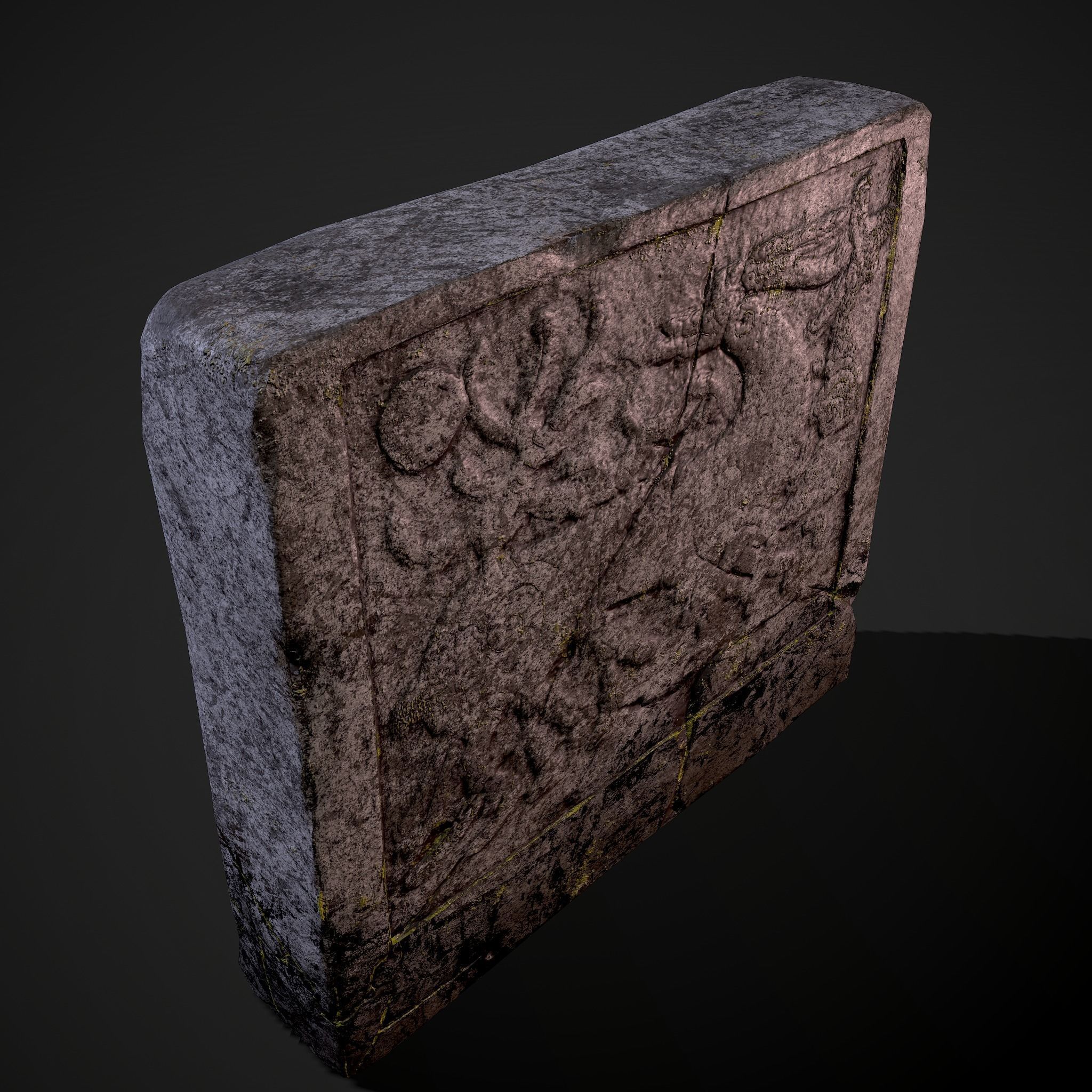 Grave Stone Version 2 Low-poly 3D model_18