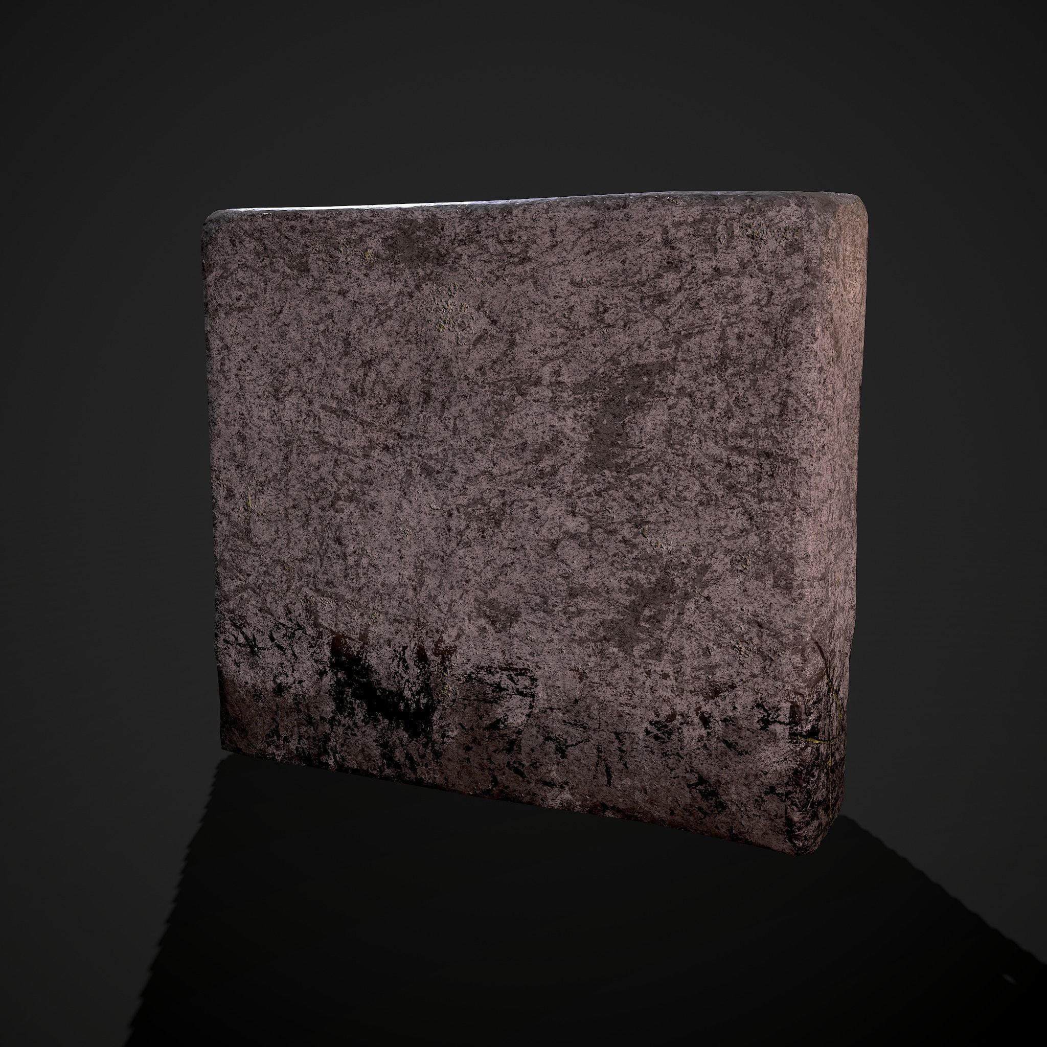 Grave Stone Version 2 Low-poly 3D model_6