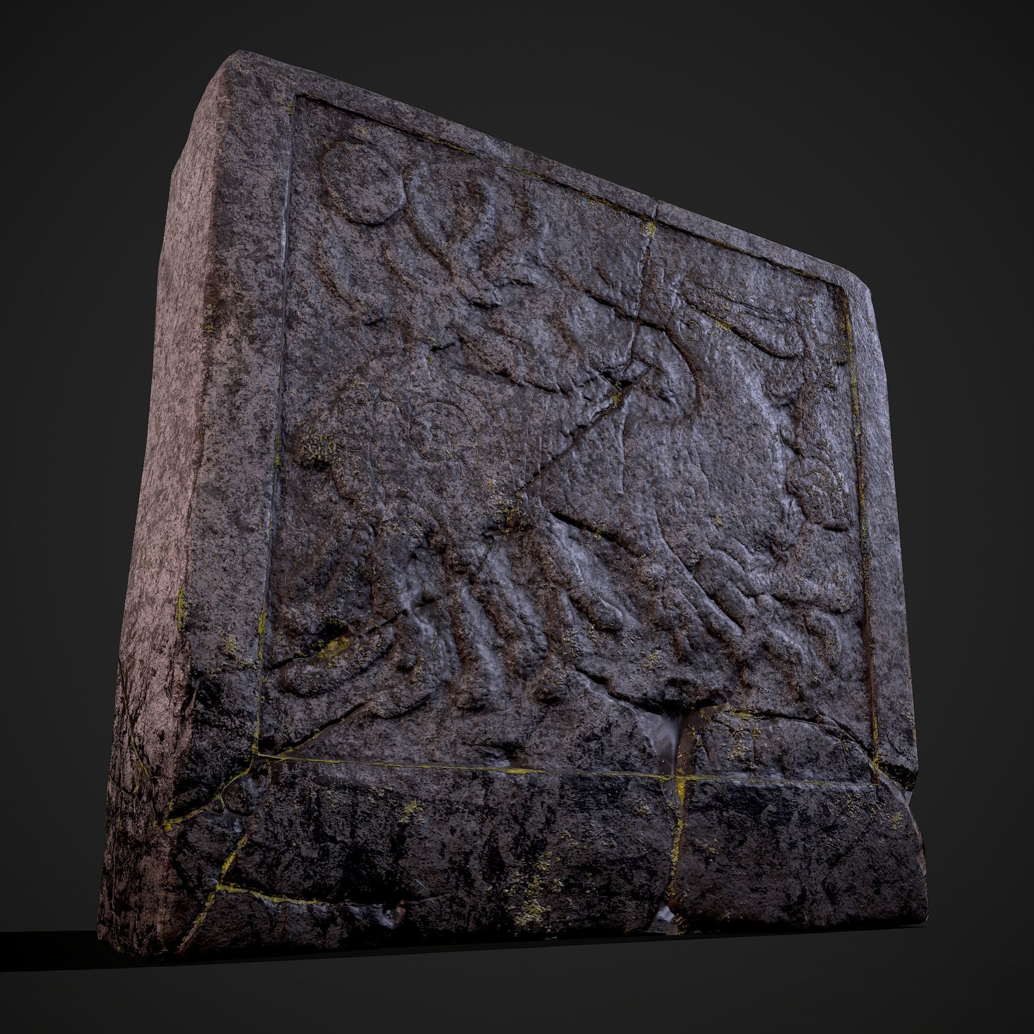 Grave Stone Version 2 Low-poly 3D model_29