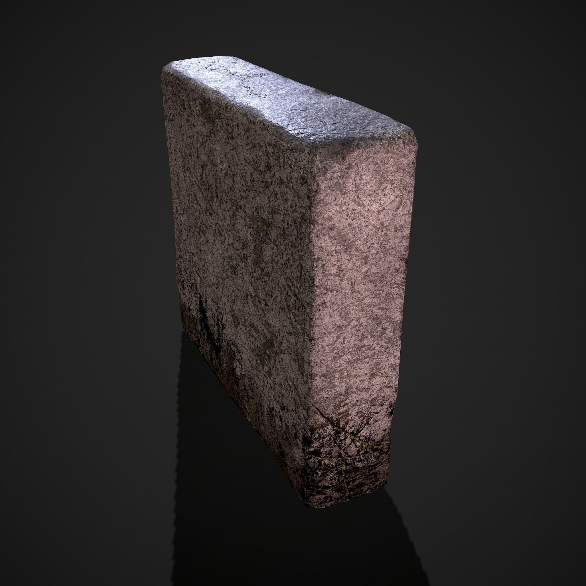 Grave Stone Version 2 Low-poly 3D model_15