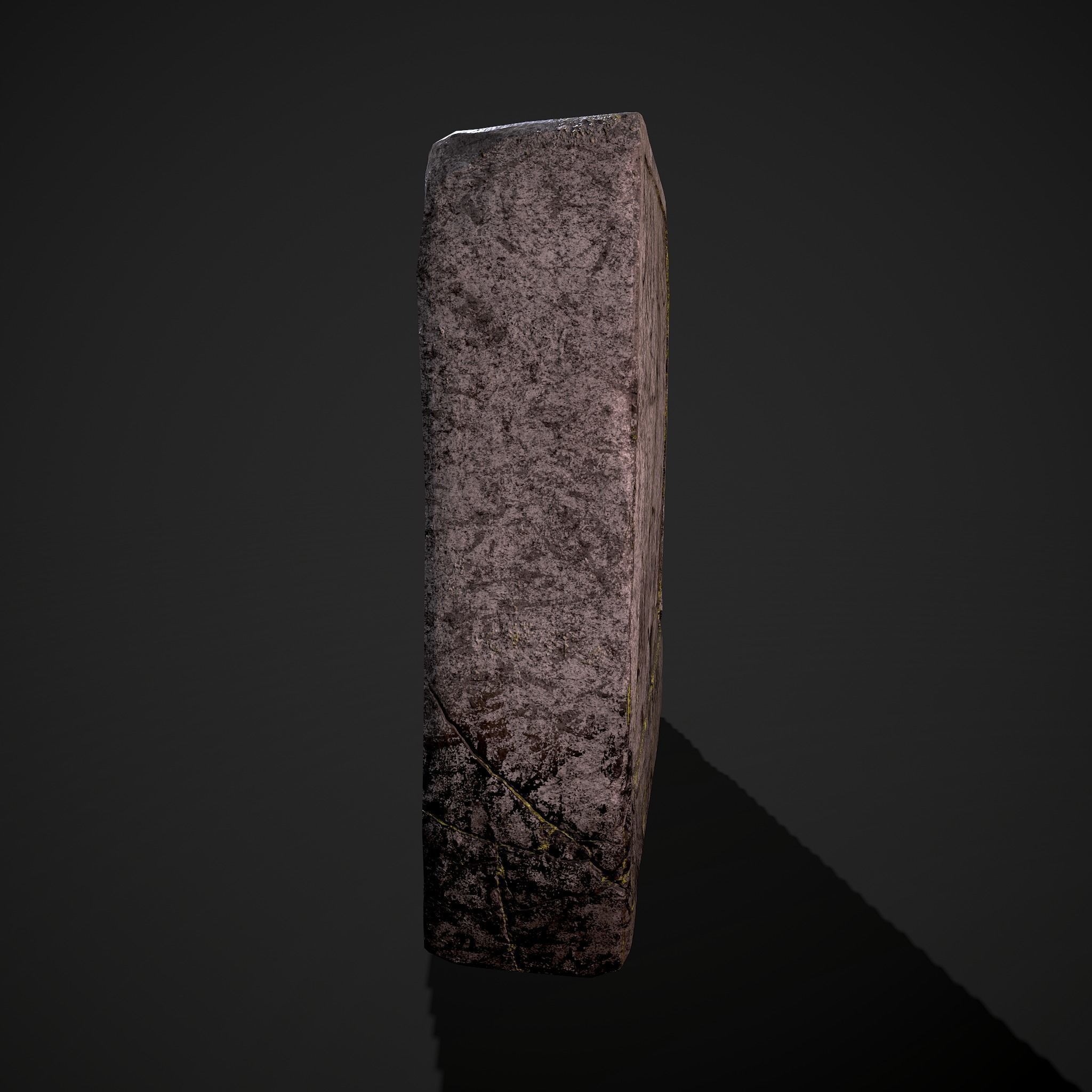 Grave Stone Version 2 Low-poly 3D model_4