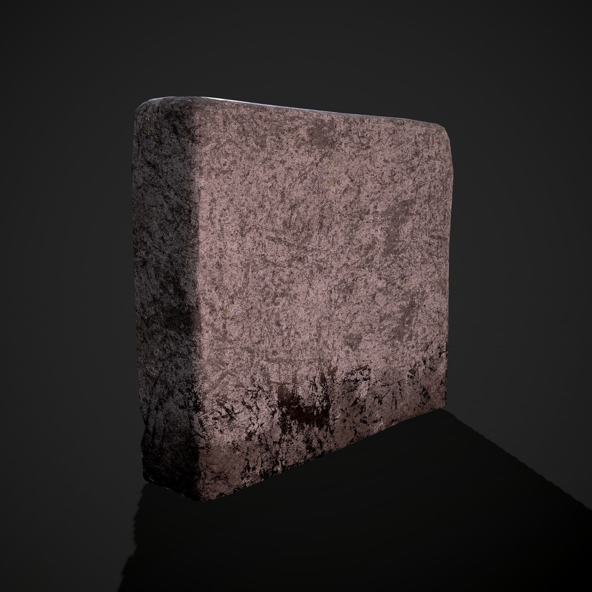 Grave Stone Version 2 Low-poly 3D model_8