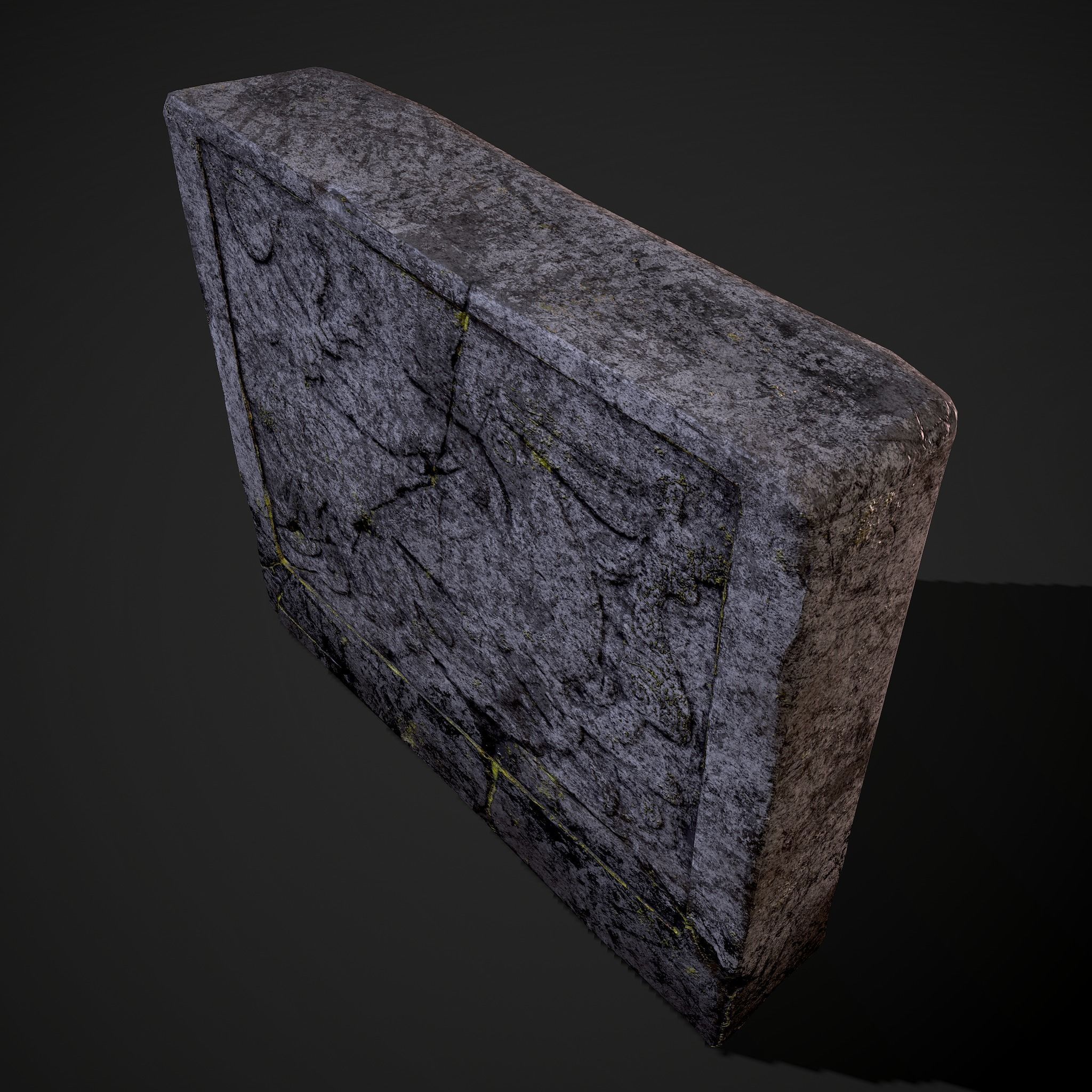 Grave Stone Version 2 Low-poly 3D model_17