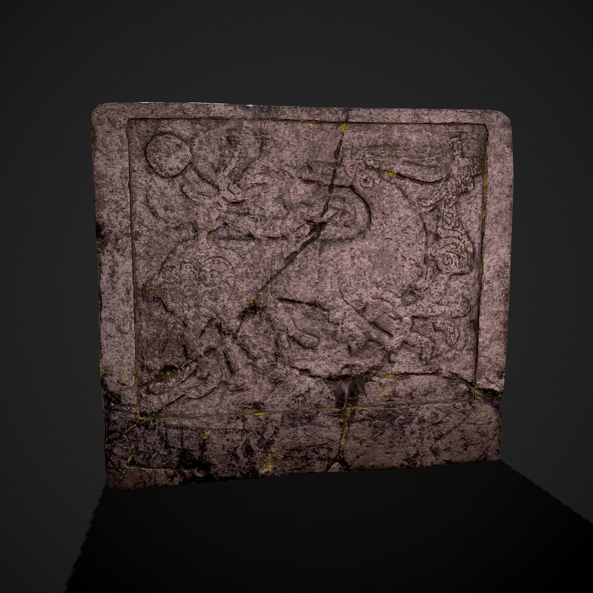 Grave Stone Version 2 Low-poly 3D model_12